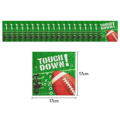 Rugby football disposable dinnerware for kids birthday decor