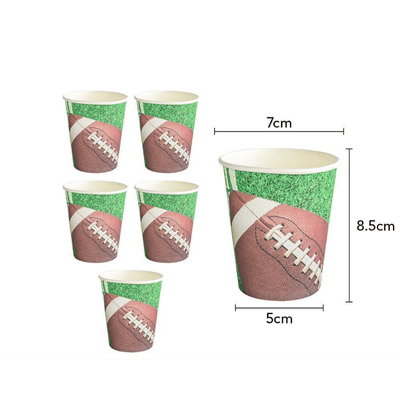 Rugby football disposable dinnerware for kids birthday decor