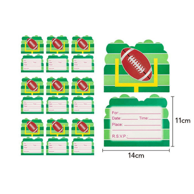 Rugby football disposable dinnerware for kids birthday decor