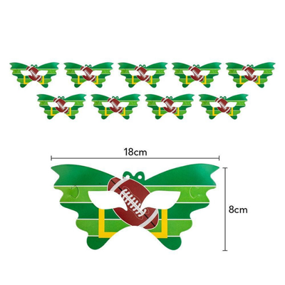 Rugby football disposable dinnerware for kids birthday decor