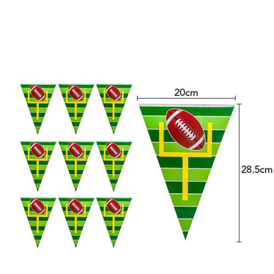 Rugby football disposable dinnerware for kids birthday decor