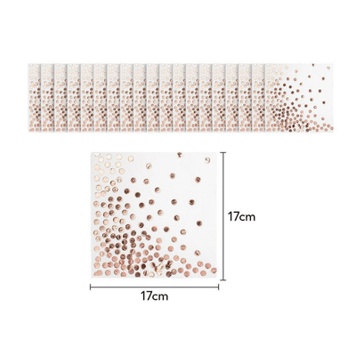 Wedding birthday girls party rose gold dot dinnerware set 