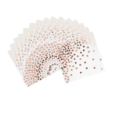 Wedding birthday girls party rose gold dot dinnerware set 
