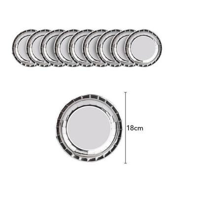 Wedding birthday party silver theme dinnerware tableware set