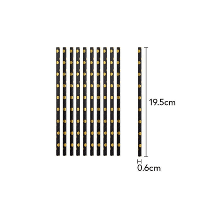 Back gold dot birthday graduation festival party tableware