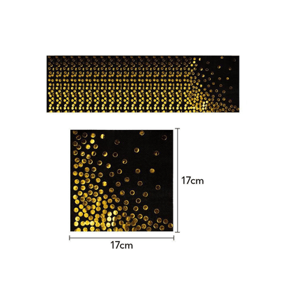 Back gold dot birthday graduation festival party tableware