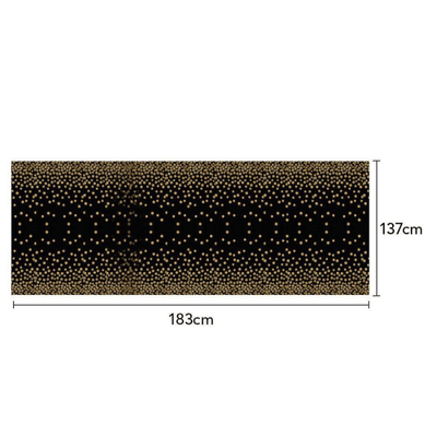 Back gold dot birthday graduation festival party tableware
