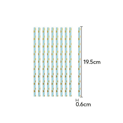 Blue gold dot birthday graduation festival party tableware set