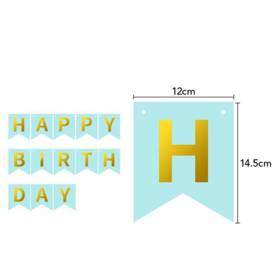 Blue gold dot birthday graduation festival party tableware set