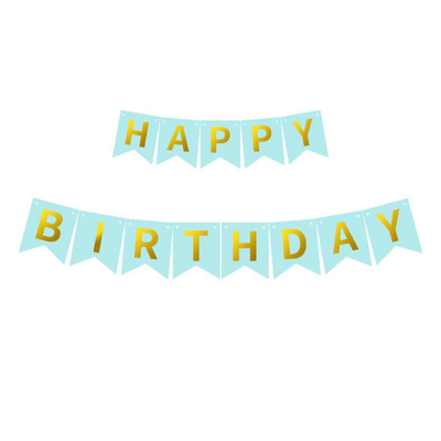 Blue gold dot birthday graduation festival party tableware set