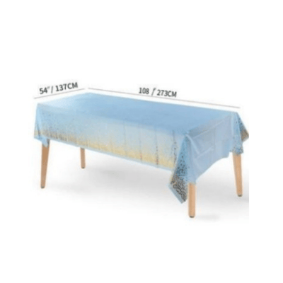 Blue gold dot birthday graduation festival party tableware set