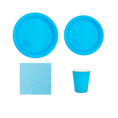 Blue theme birthday graduation festival girls party tableware 