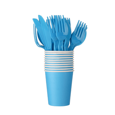 Blue theme birthday graduation festival girls party tableware 