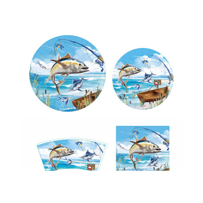 Wholesale new christmas theme disposable tableware set 