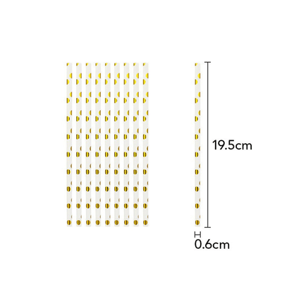 Hot sale white gold dot wedding party disposable tableware set