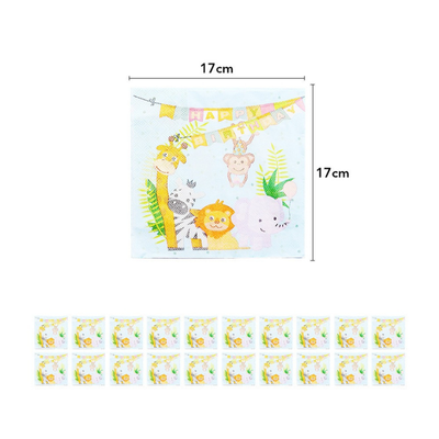 Jungle animal kids birthday party tableware decoration set