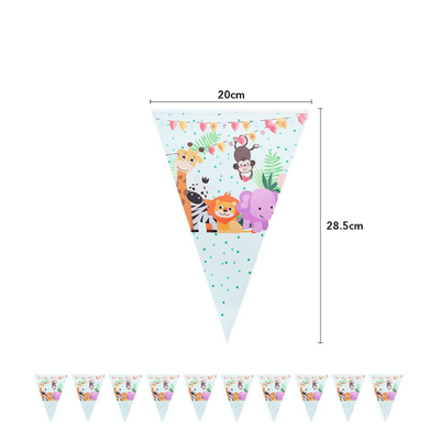 Jungle animal kids birthday party tableware decoration set