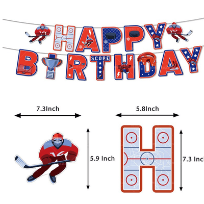 Hockey sports party hot sale happy birthday party decoration