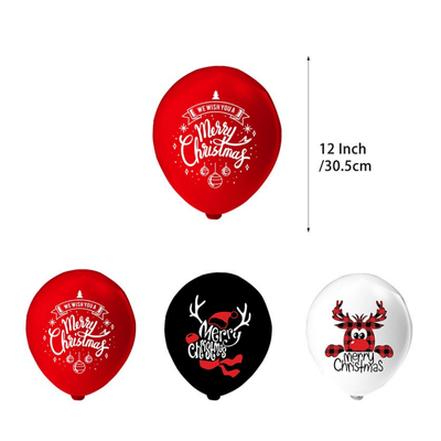 New merry christmas party balloon banner cake topper dress up