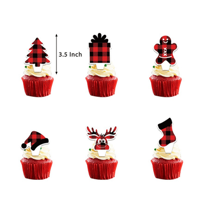 New merry christmas party balloon banner cake topper dress up