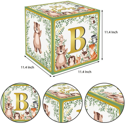 Jungle animal theme BABY bath party decoration carton BOX balloon 