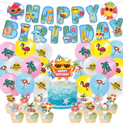 Hot pink leopard print girls kids birthday party decorations