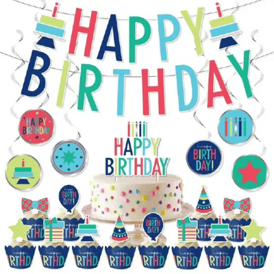 New arrival girls kids happy birthday party decorations set 
