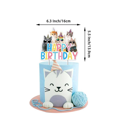  New design pet cat theme birthday party decoration set 