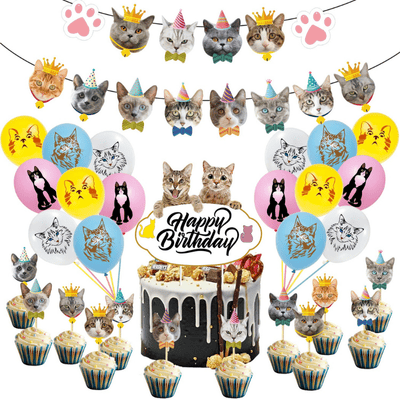 Hot sale new design pet cat party supplies decorations set