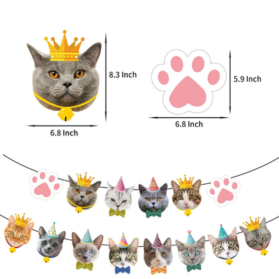 Hot sale new design pet cat party supplies decorations set
