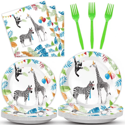 New rainbow theme party supplies table decoration set 