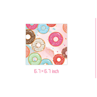 Donuts theme party decoration plates cups napkins tablecloth 