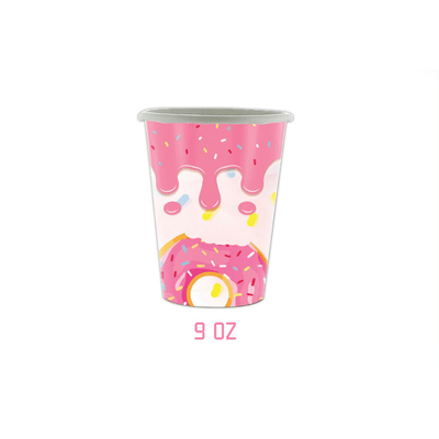 Donuts theme party decoration plates cups napkins tablecloth 