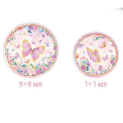 Butterfly theme party supplies tableware girls party  