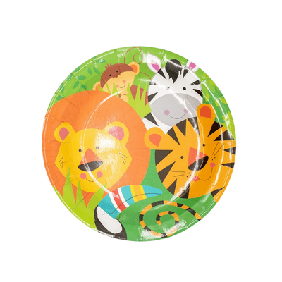 Jungle animals kids birthday party supplies tableware sets