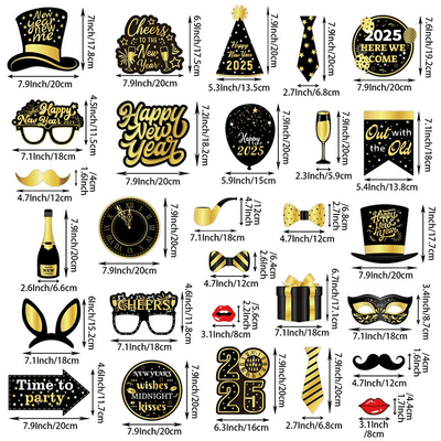 New Year party supplies new year eve party photo props set