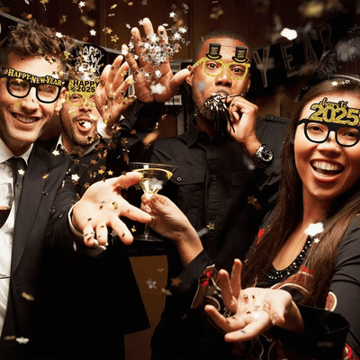 2025 new year eve party favors paper 3D glasses decoration