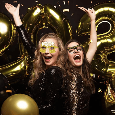 2025 new year eve party favors paper 3D glasses decoration
