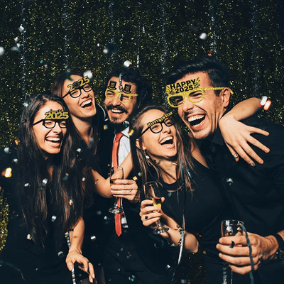 2025 new year eve party favors paper 3D glasses decoration