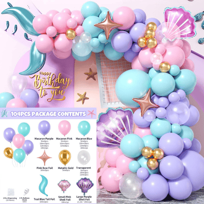 Mermaid balloon garland arch kit birthday wedding party decor