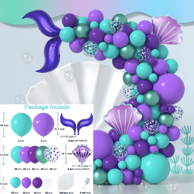 Mermaid balloon garland arch kit birthday wedding party decor