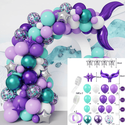 Mermaid balloon garland arch kit birthday wedding party decor
