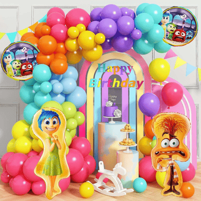 Rainbow balloon arch garland kit kids birthday party decor
