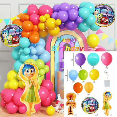 Rainbow balloon arch garland kit kids birthday party decor