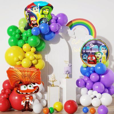 Rainbow balloon arch garland kit kids birthday party decor