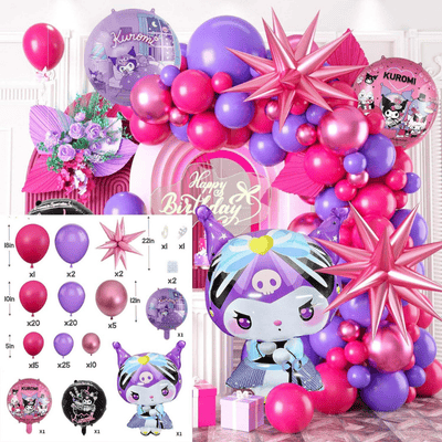 Cartoon theme balloon chain arch kit kids birthday party decor
