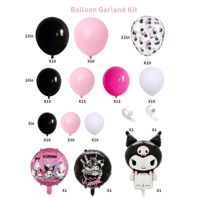 Cartoon theme balloon chain arch kit kids birthday party decor