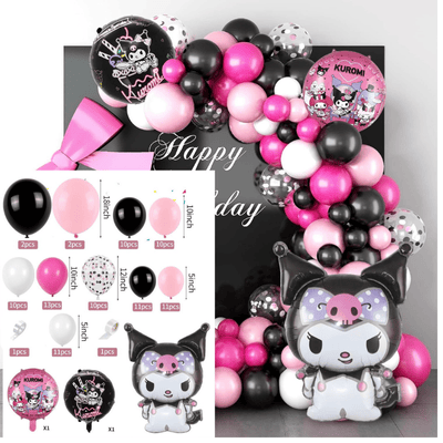 Cartoon theme balloon chain arch kit kids birthday party decor