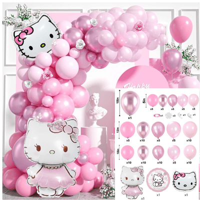 Cartoon theme balloon chain arch kit kids birthday party decor
