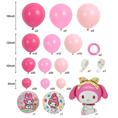 Cartoon theme balloon chain arch kit kids birthday party decor